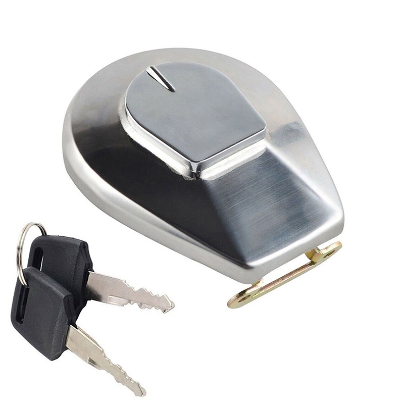 Khóa nắp bình xăng nhiên liệu Chrome có chìa khóa cho Honda VF700 VF750 VT500 VT700 VT750 GL1500 VF1