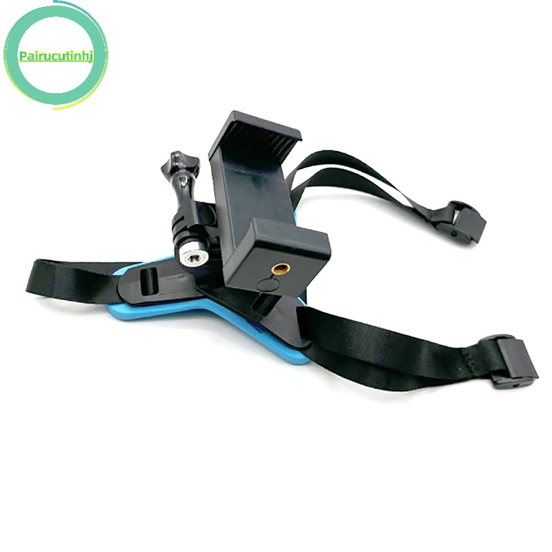 Pairhj mũ bảo hiểm xe máy giá đỡ dây đeo cằm có kẹp điện thoại tương thích cho gopro hero 5/6/7 action sport camera full face holder vn