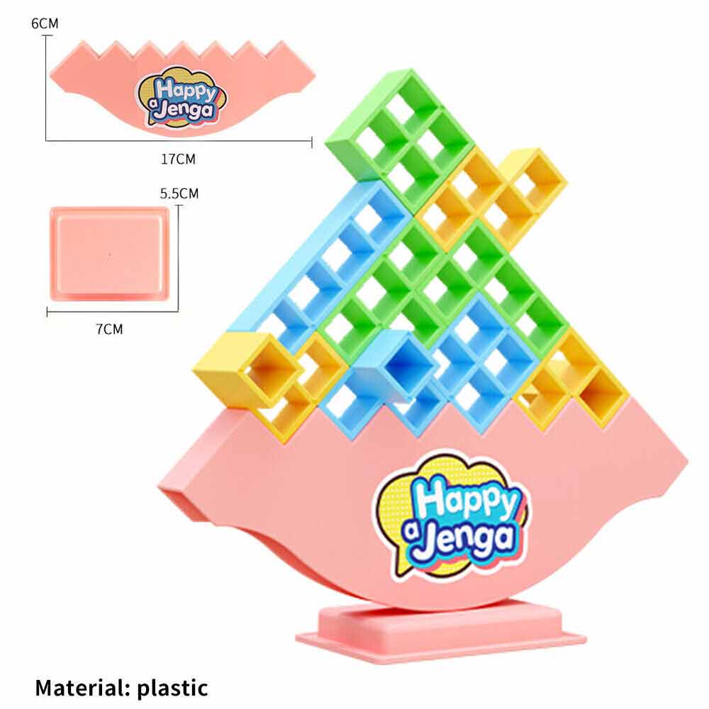 16Pcs Tetra Tower Game Stacking Blocks Balance Puzzle Assembly Bricks Kids Toys~