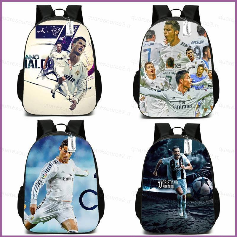 Sq2 cristiano ronaldo ba lô cho nữ nam sinh viên dung tích lớn in thoáng khí túi đa năng cá tính