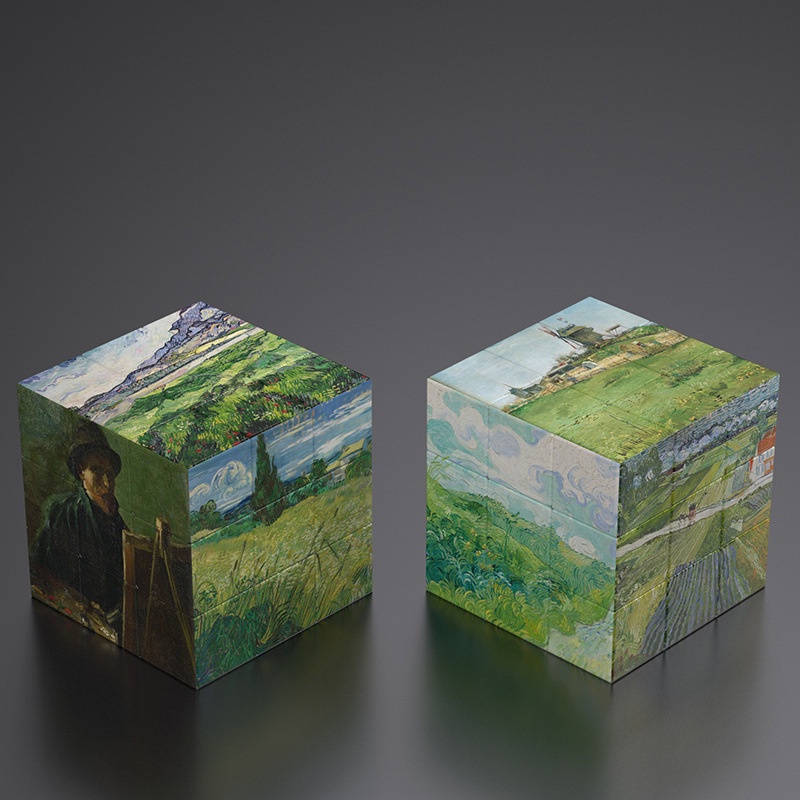 Z-cube 3x3 phong cảnh bộ sưu tập tranh nổi tiếng hình khối 5.7cm đồ chơi giáo dục