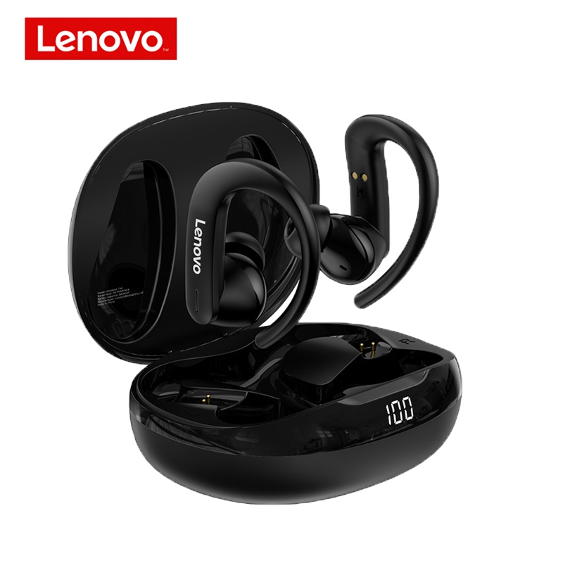 Tai Nghe Thể Thao bluetooth Không Dây Lenovo T50 âm thanh nổi HiFi khử tiếng ồn với micrô và màn hình LED