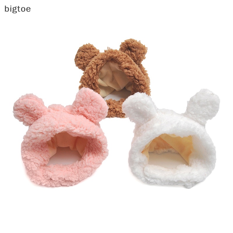 Bigtoe con chó dễ thương trang phục thú cưng vui nhộn mũ mèo ấm áp tai gấu mũ băng đô vật nuôi mũ nón cosplay đạo cụ ảnh kitten puppy party trang phục mèo phụ kiện boutique