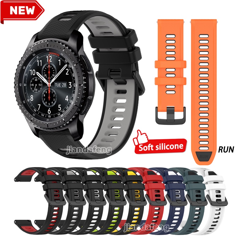 Dây đeo bằng silicon mềm thay thế dây đeo cổ tay cho samsung galaxy watch 46mm 42mm watch3 45mm 41mm gear s3 sport active 2 sport breathable band