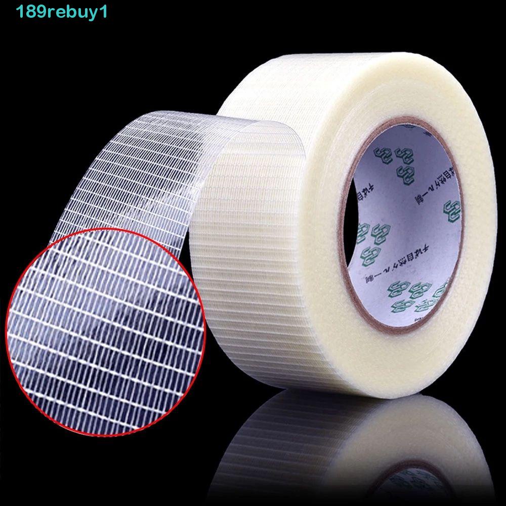 Rebuy1 grid fiber tape đồ dùng văn phòng super strong single-sided wear-resistant mesh tape băng sợi thủy tinh