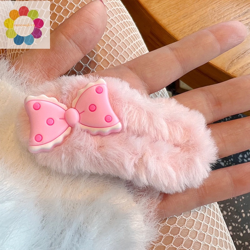 Vastji anime phim hoạt hình trẻ em ngọt ngào cô gái màu hồng năm cánh nơ thư bb kẹp kawaii barbie kẹp tóc sang trọng thời trang phụ kiện tóc quà tặng đồ chơi vn
