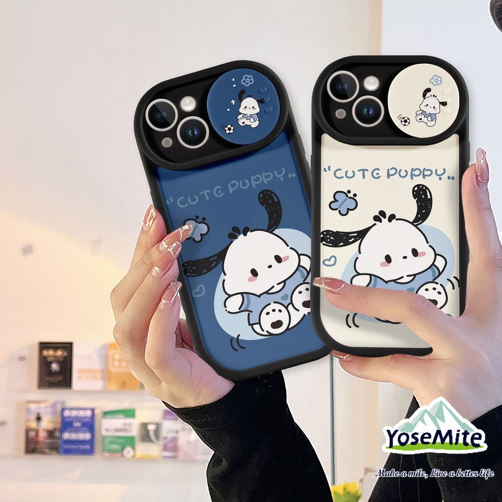 ốp iphone 11 trượt cam Chó Pacha Vỏ tpu cho 14 xr 13 11 12 pro max 8 7 6 6s plus x xs max se 2020 13 12 11