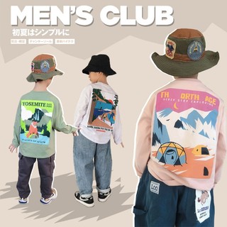 Bé trai t-shirt trẻ em dài tay t-shirt underlay t-shirt trẻ em cartoon print t-shirt