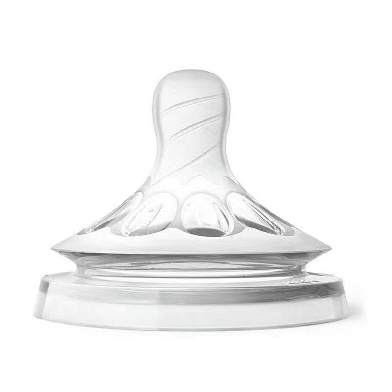Thích hợp cho philips avent 5,5cm cỡ xoắn ốc núm vú mềm cho bé phụ kiện sản phẩm núm vú silicone cỡ rộng mềm mại