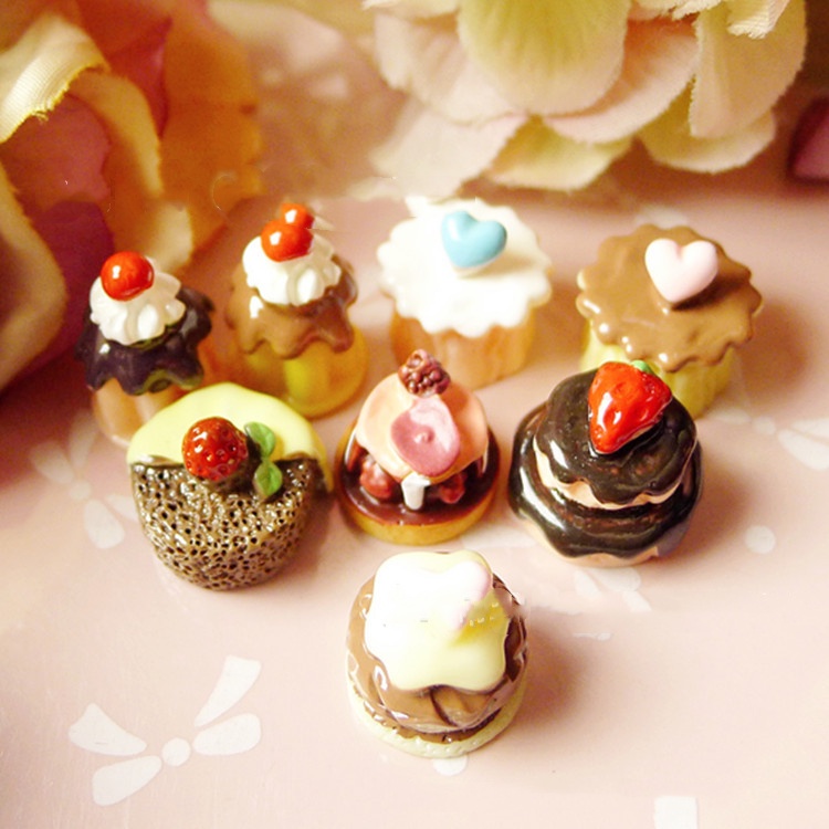 30 cái bánh sandwich sô cô la flatback cabochons cho kẹp tóc điện thoại trang sức thủ công phụ kiện trang trí