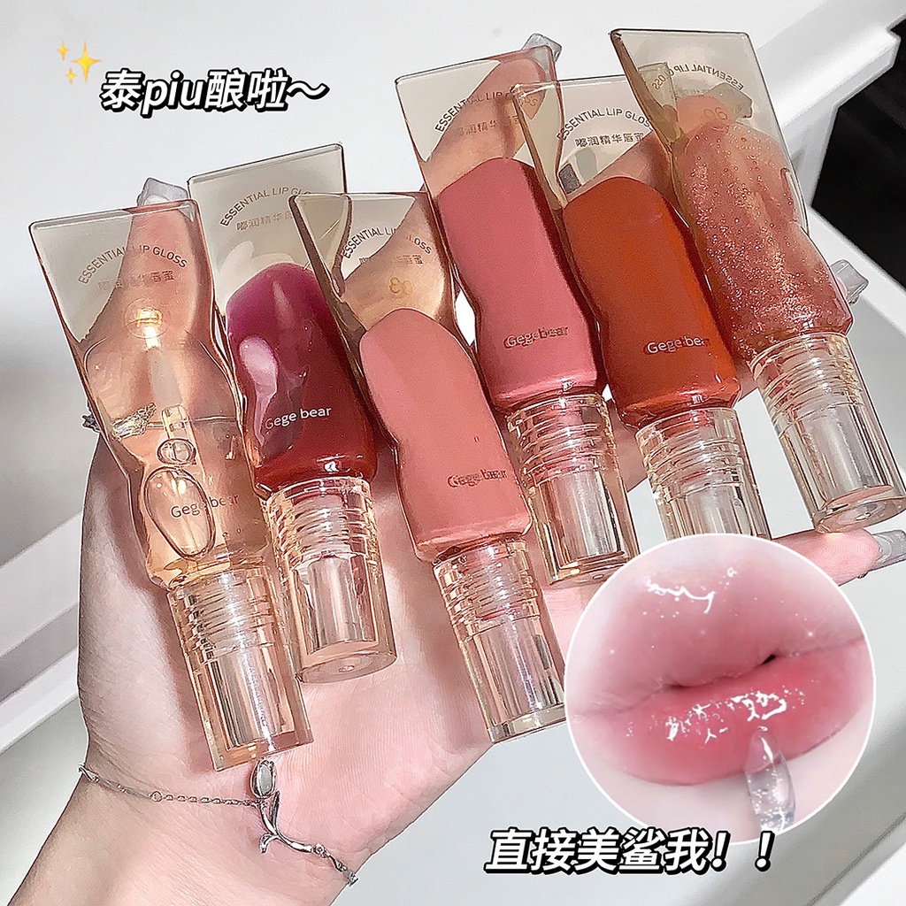 Son bóng gegebear lip oil moisturizing lip gloss