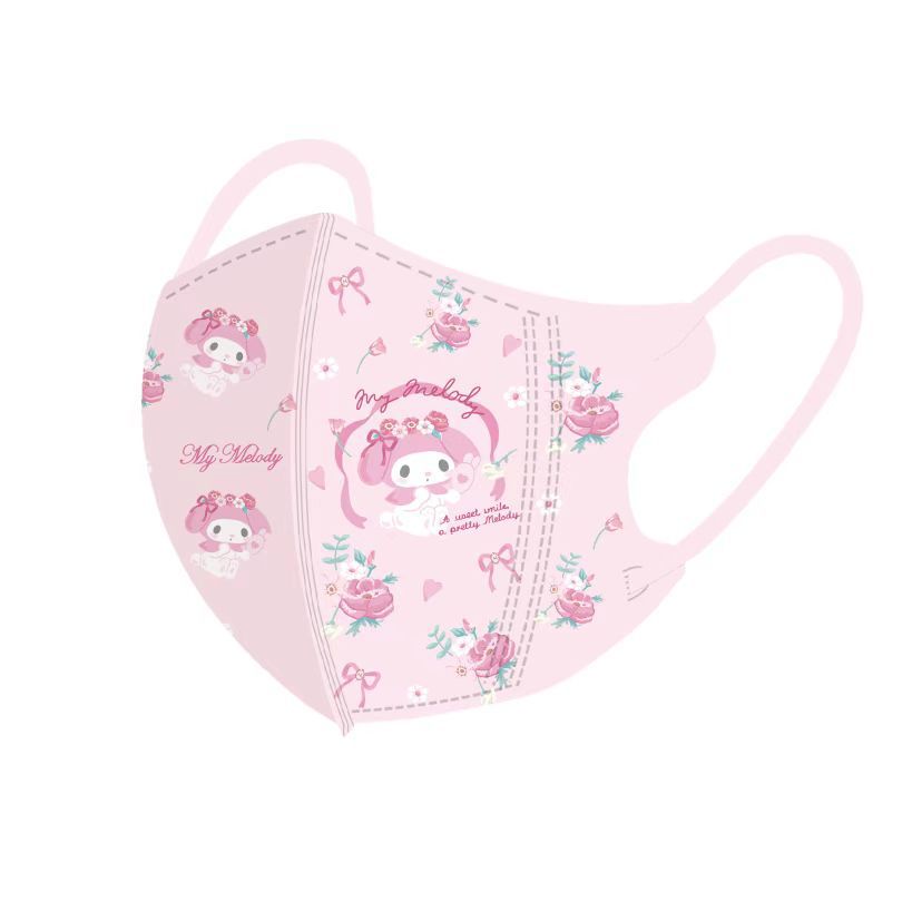 SANRIO Bộ 30 Khẩu Trang Chống Bụi In Hoạt Hình kuromi cinnamoroll 3d Dành Cho Trẻ h0042