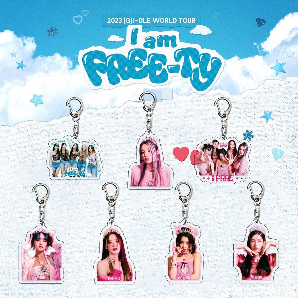 Kpop gidle yuqi minnie album mới i feel keychain túi acrylic charm
