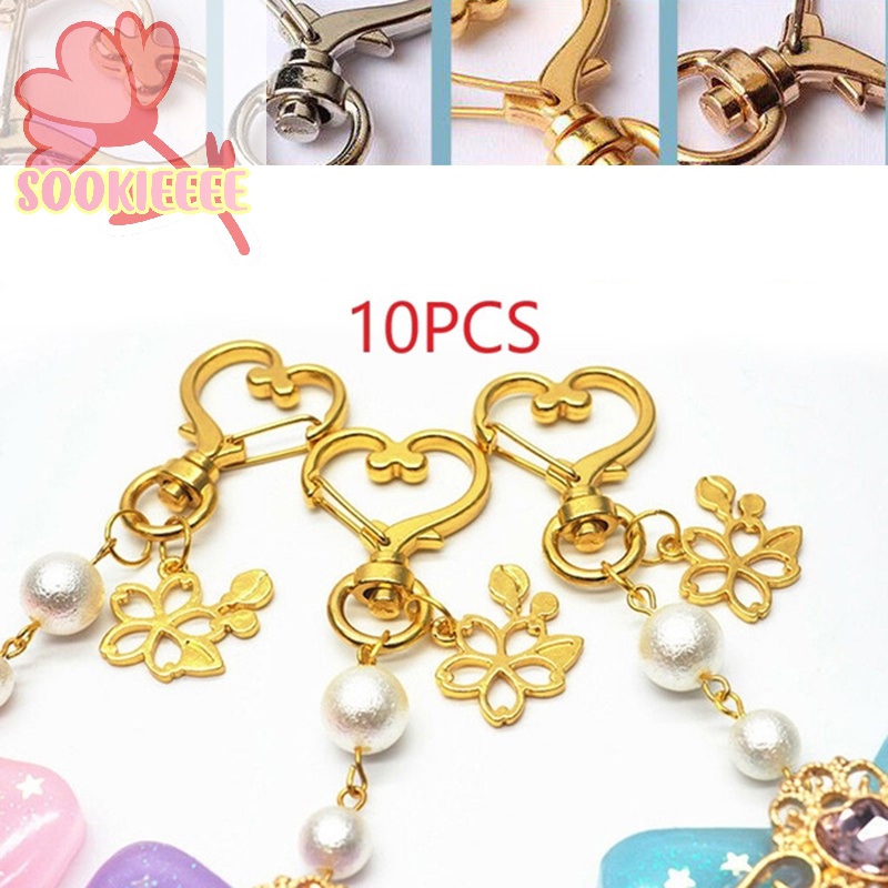 Set 10 Móc Khóa Hình Trái Tim Rỗng diy