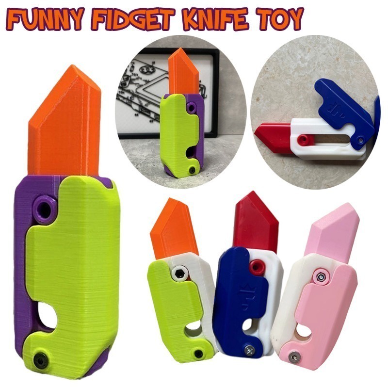In 3d trọng lực dao thần tài đồ chơi cà rốt dao giải nén đẩy thẻ spinner đồ chơi quà tặng cho bé trai dropshipping