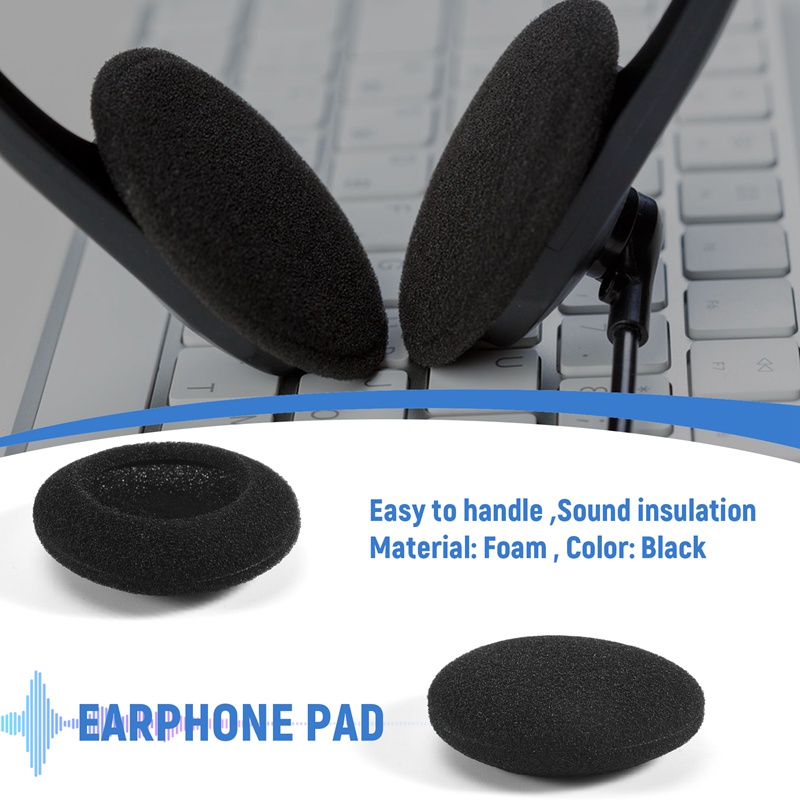 4 Cặp Đệm Tai Nghe 55mm Thay Thế Đen