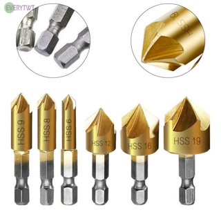 ⭐24H SHIPING ⭐3pcs Chamfering Tool Countersink Drill Bit  Hex Shank Woodworking Hole Opener