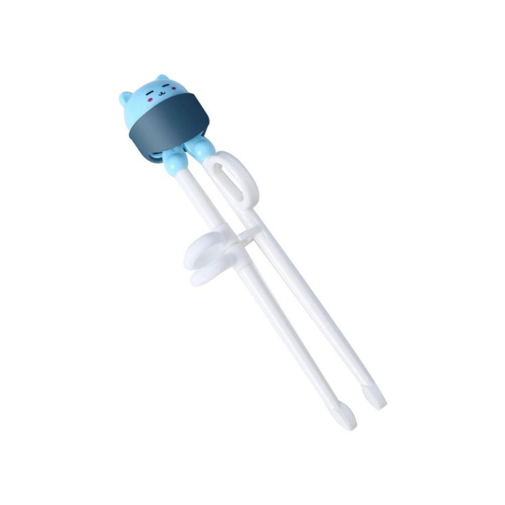 Mmluck Đũa Tập Ăn Bằng Nhựa silica gel Hình Mèo Hoạt Hình Nhỏ Gọn Cho Bé
