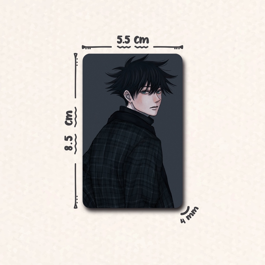 FREESHIP ⭐️ Card Bo Góc Megumi Fushiguro Trong Jujutsu Kaisen - Cán Màng Nhám Chống Xước - Kháng Nước Nhẹ