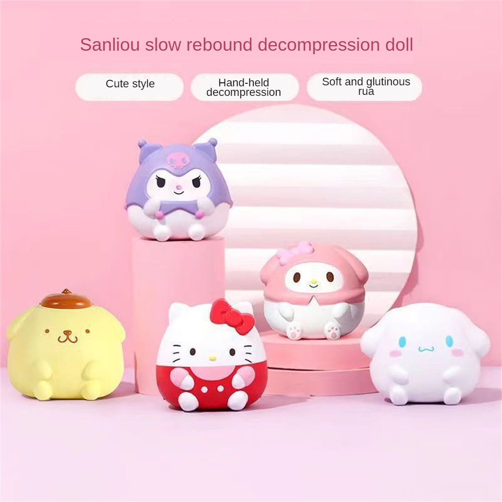 1 Máy Tính Sanrio Kuromi Cinnamoroll Giảm Căng Thẳng Chậm Squishy Kawaii Giải Nén Anime Hoạt Hình Trẻ Em Kẹp Tay Đồ Chơi Quà Tặng Chữa Bệnh