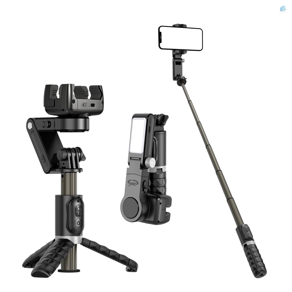 Đồng hồ thông minhinone andoer q18 360°Bộ ổn định gimbal đa chức năng có thể xoay bộ ổn định điều khiển từ xa với thanh mở rộng 27,5 inch tích hợp beauty fill light mặt hợp kim nhôm thông minh t