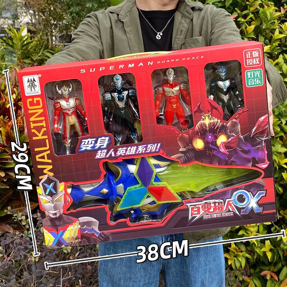Zdd Mô Hình Đồ Chơi Siêu Nhân ultraman Biến Hình Có Đèn Và Nhạc Độc Đáo