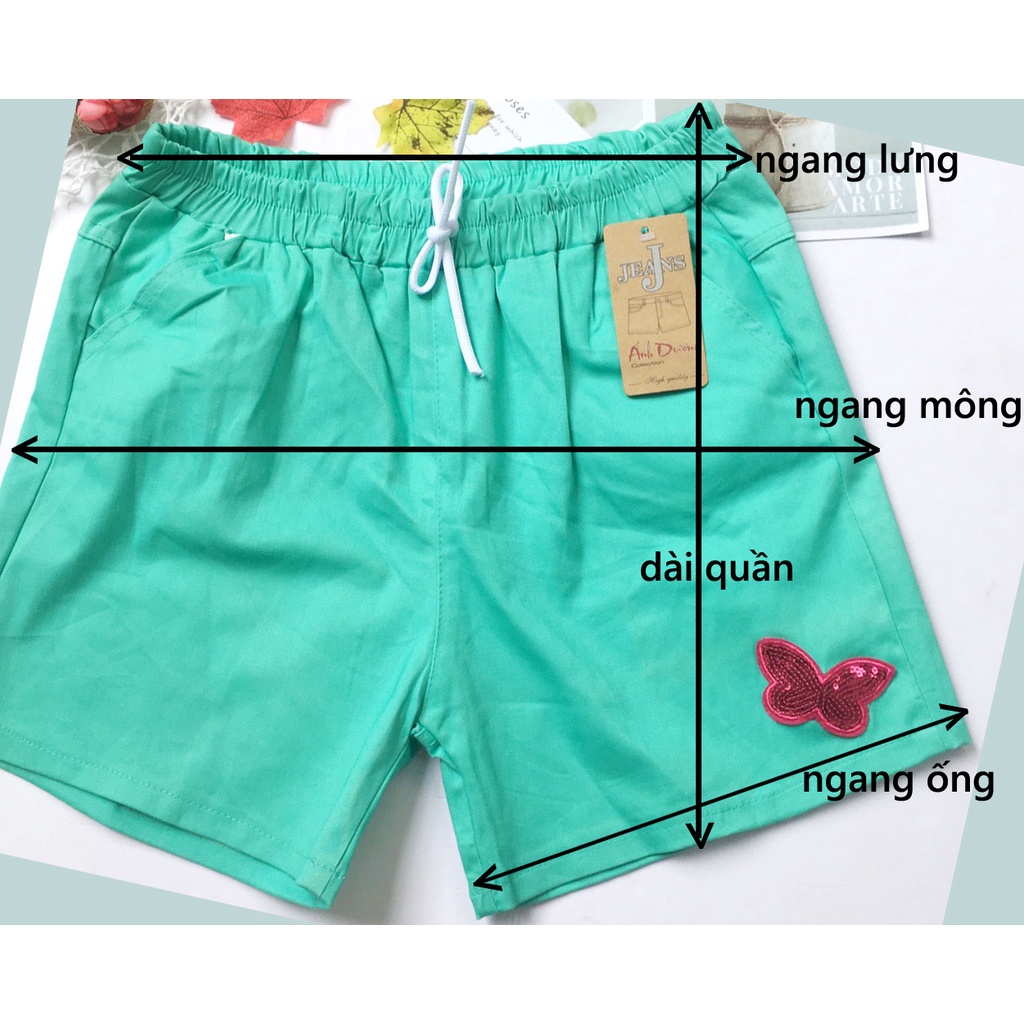 Quần Short đùi nữ vải kaki lưng thun mềm mát từ 40kg-60kg - QDN001
