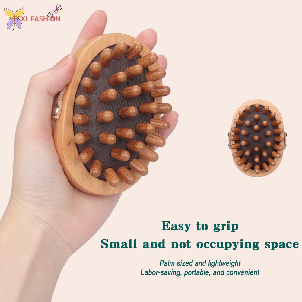 Bàn chải massage cơ thể mini air cushion lược massage da đầu bằng gỗ cho cánh tay chân