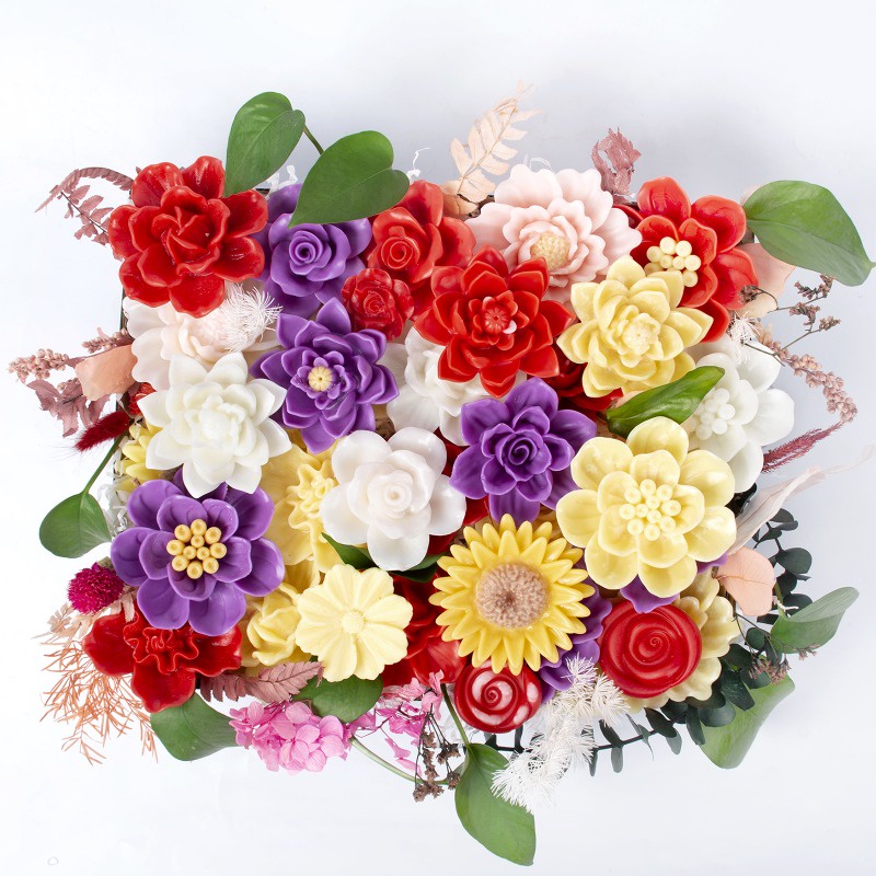 Khuôn silicone hoa hồng hoa mẫu đơn hoa cúc trang trí bánh sô cô la