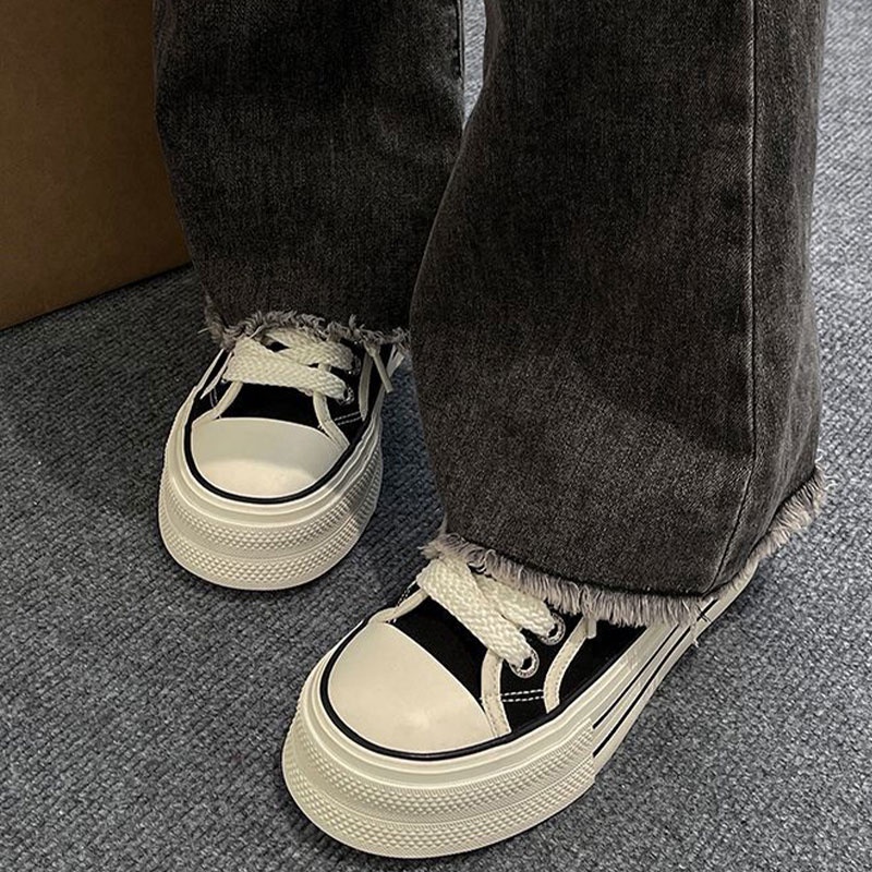 BẠCH LỘC ĐẠI NHÂN✨️Giày Mũi Tròn Tối Giản Nhẹ Nhàng Và Không Khí Và Không Khí Cho Nữ