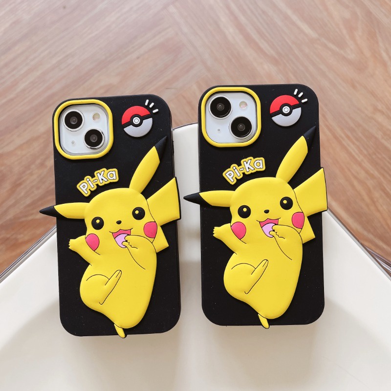 Dễ Thương Ốp Điện Thoại Silicon Mềm Chống Sốc Hình pikachu 3d Cho iphone 14 pro max / 14 pro / 13 pro max / 13 pro / 12 pro max / 11 pro max 11