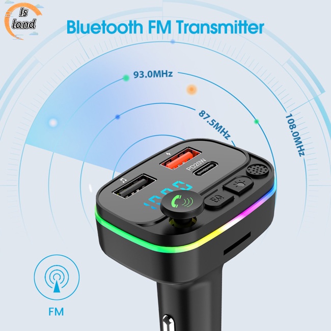 Máy Nghe Nhạc Mp3 Hai Cổng Usb Sạc Nhanh Pd20w B2 Led Kết Nối Bluetooth Cho Xe Hơi