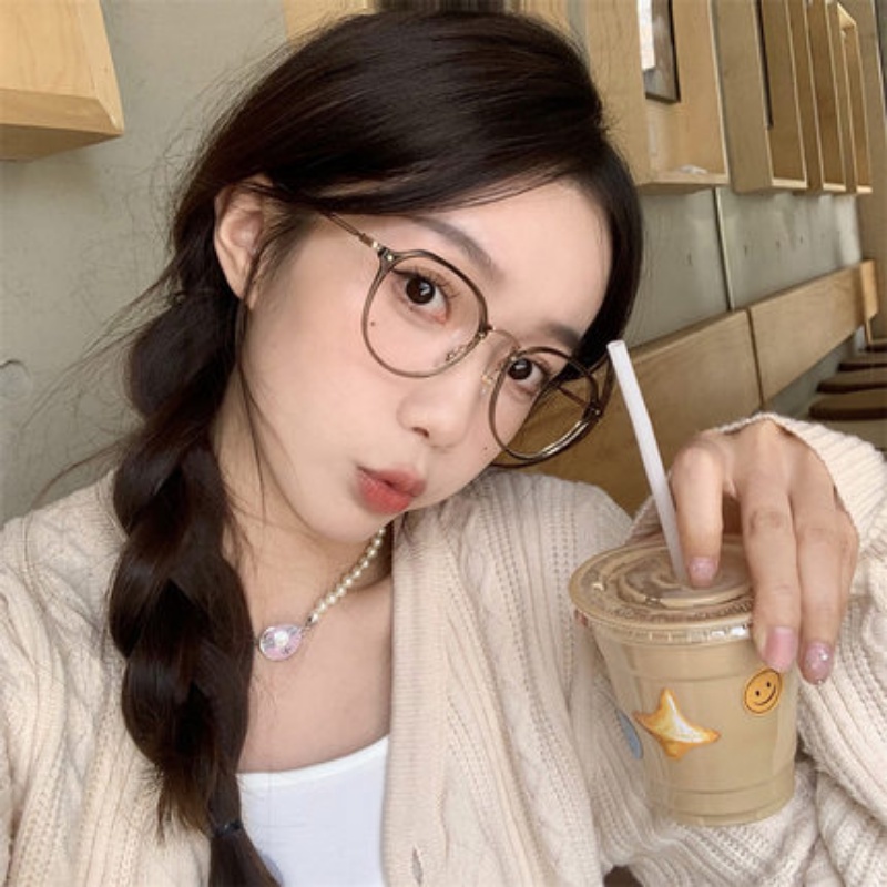 Kính Chống Tia Bức Xạ Gọng Kim Loại Đơn Giản Thời Trang Cho Nam Và Nữ