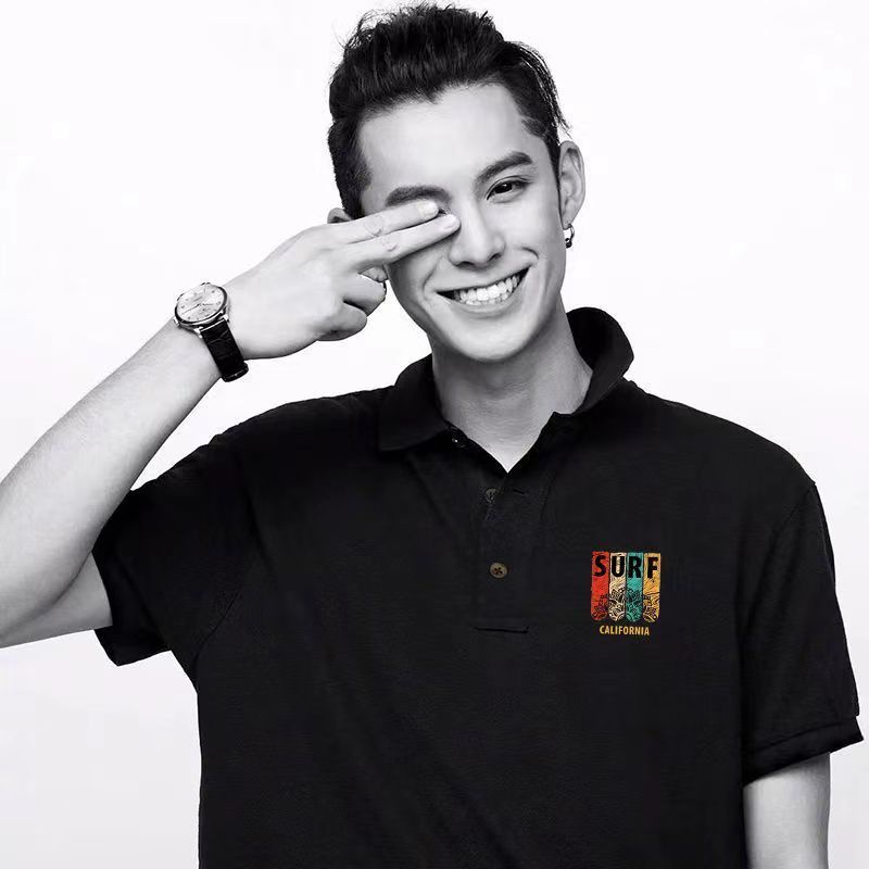 Áo Thun Polo Tay Ngắn Dáng Rộng Thời Trang Phong Cách Hàn Quốc Cho Nam