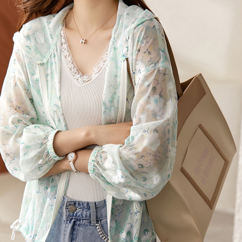Áo Khoác Chiffon Chống Nắng Dáng Rộng In Họa Tiết Thời Trang Mùa Hè Hàng Mới Dành Cho Bạn Nữ