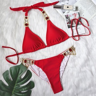 Bikini DUNEA phối dây mắt xích đính đá lấp lánh