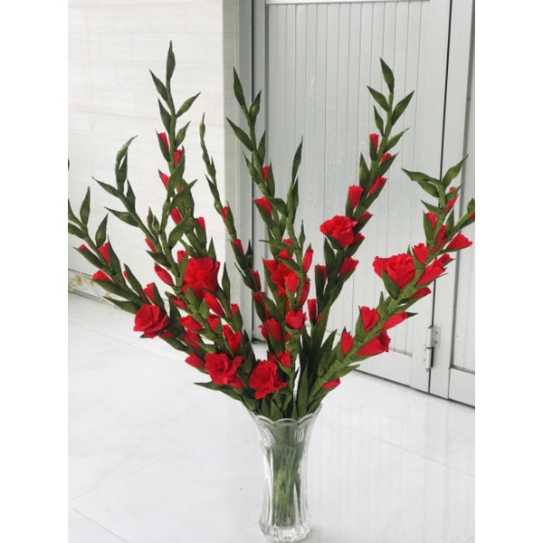 củ Hoa lay ơn handmade/hoa huệ đỏ chưng tết/ hoa lay ơn. (chi lăng shop 47)