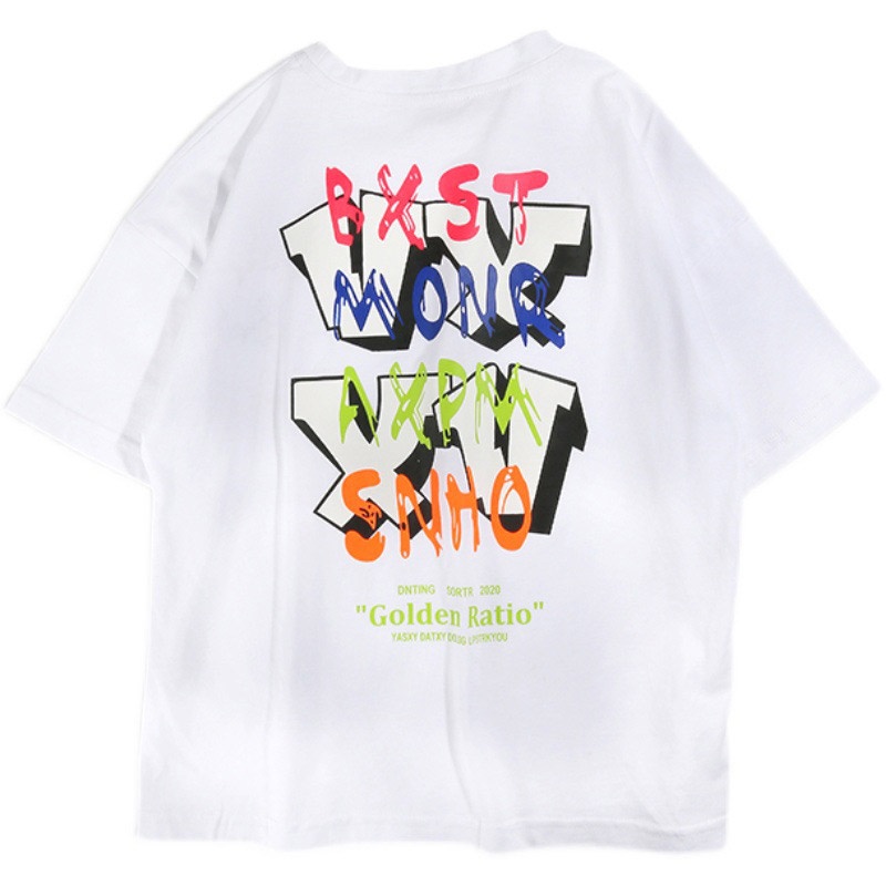 Bololo Áo Thun Tay Ngắn Dáng Rộng In Họa Tiết Hoạt Hình Phong Cách Hàn Quốc Thời Trang Mùa Hè Cho Bé