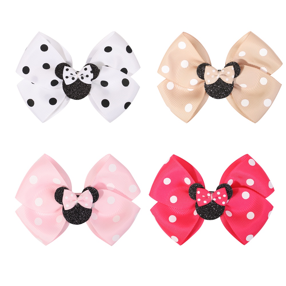 1/ 2/ 3/ 4 Kẹp tóc KIDSBOWS hình chuột mickey dễ thương cho bé gái