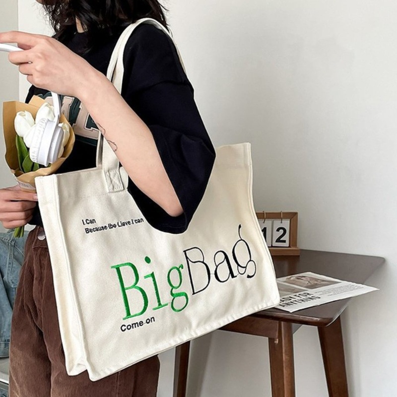 Túi Xách Canvas Tái Sử Dụng Nhiều Lần Cho Nữ