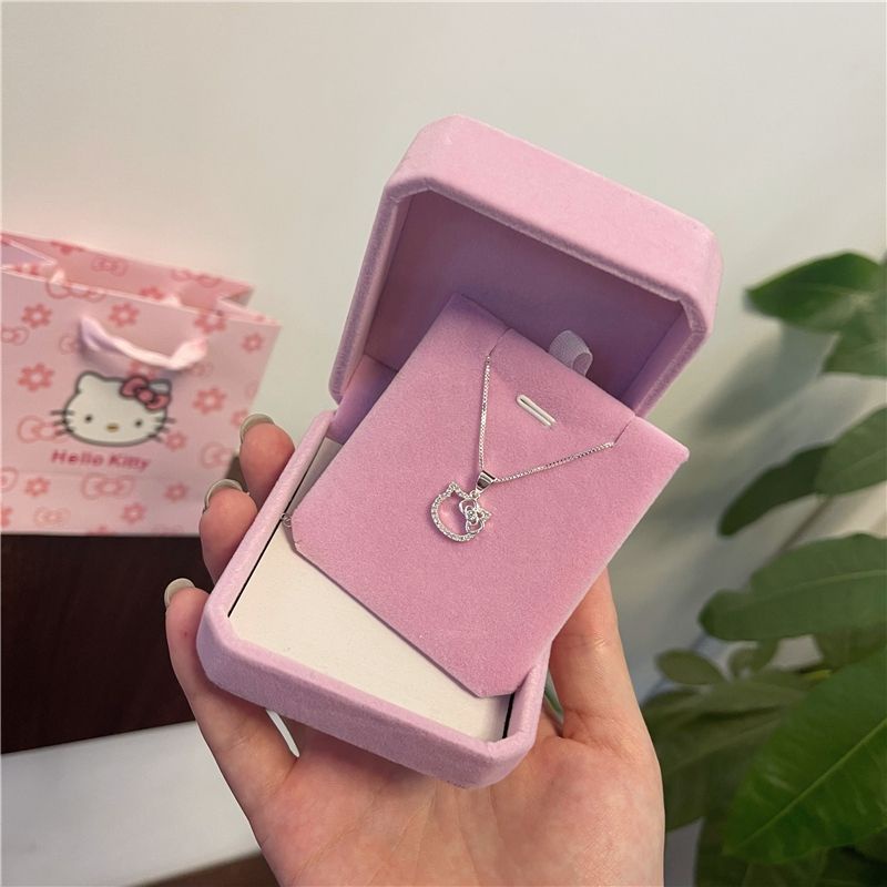 Vòng cổ Bạc Mặt Mèo Kitty Thời Trang Cho Nữ