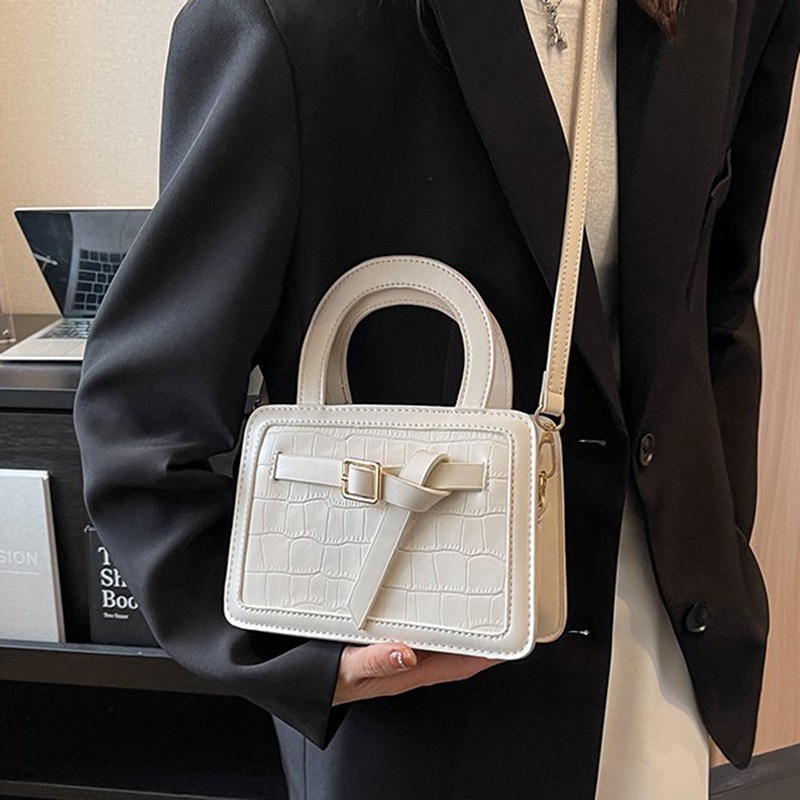 Túi Đeo Vai Hình Vuông Cỡ Nhỏ Họa Tiết Da Cá Sấu Phong Cách Hàn Quốc Thời Trang Cao Cấp Cho Nữ