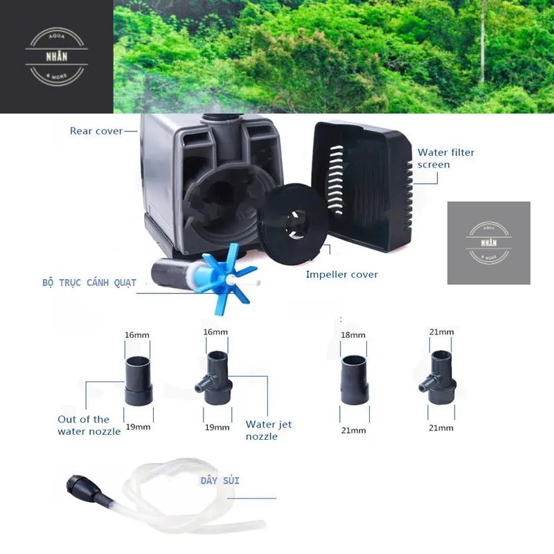 Máy bơm ATMAN AT - 301S | 302S | 303S | 304S | 305S | 306S - Nhhân Aqua- Giao hàng siêu nhanh.