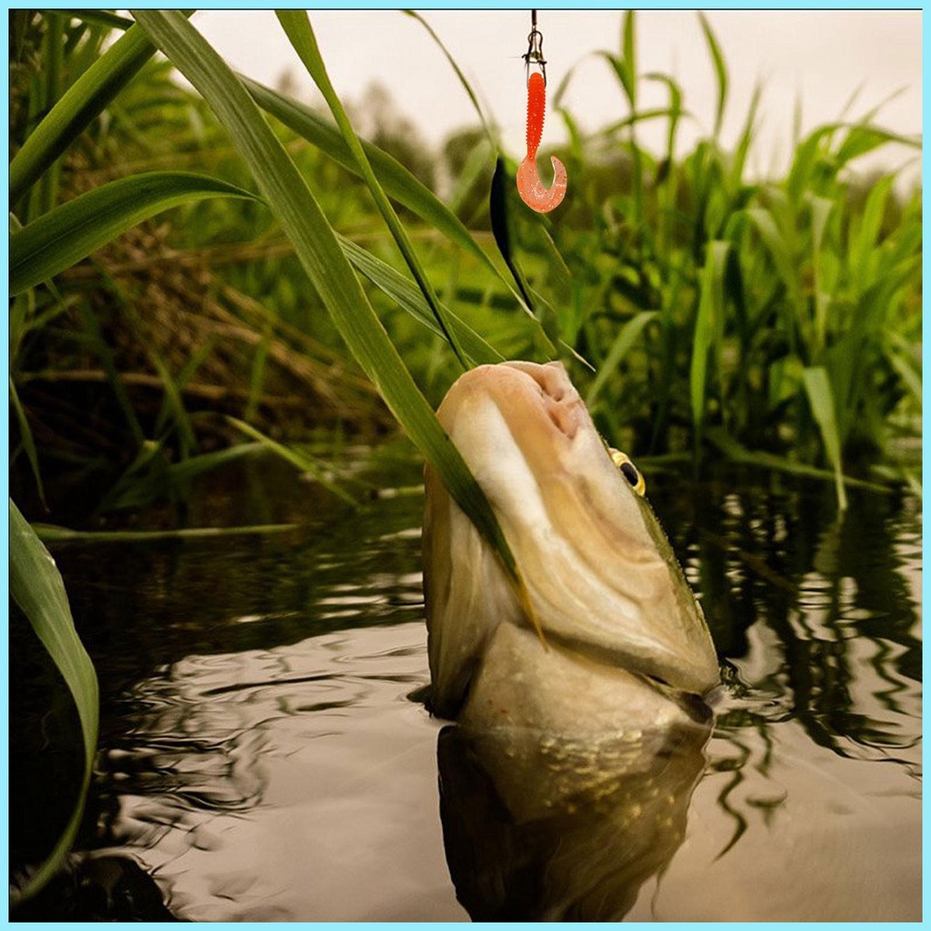 Set 50 Mồi Giun Giả Mềm 5cm 6 Cm 7cm Thu Hút Câu Cá Hiệu Quả