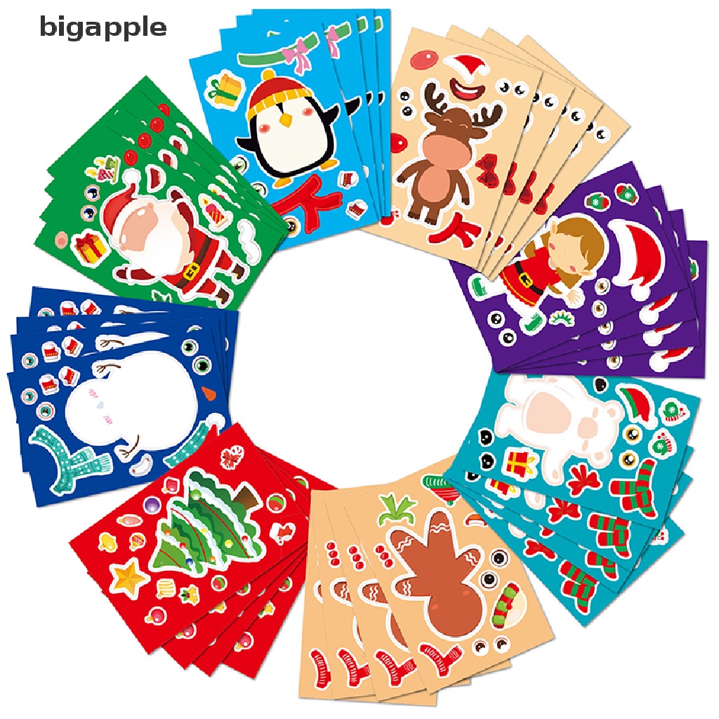 Set 24 Miếng Dán Chủ Đề Giáng Sinh Ngộ Nghĩnh