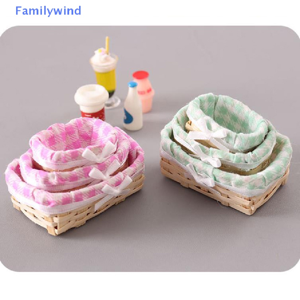 1 Set Giỏ Đựng Thức Ăn Mini 1: 12 Trang Trí Nhà Búp Bê