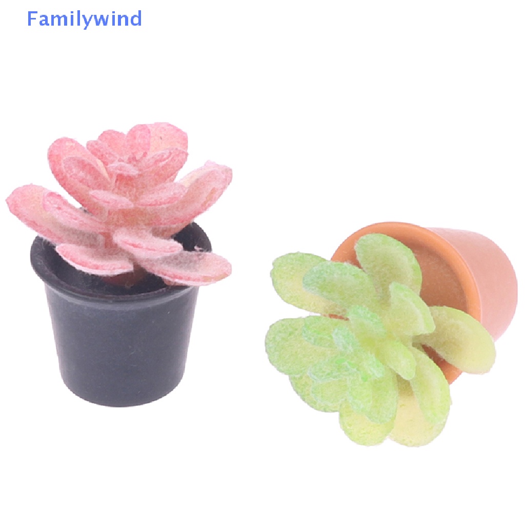 Set 2 Chậu Cây Mini Tỉ Lệ 1: 12 Dùng Để Trang Trí Nhà Búp Bê