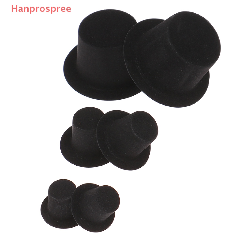 Set 10 Mũ Đen Trang Trí Nhà Búp Bê Tỉ Lệ 1: 12