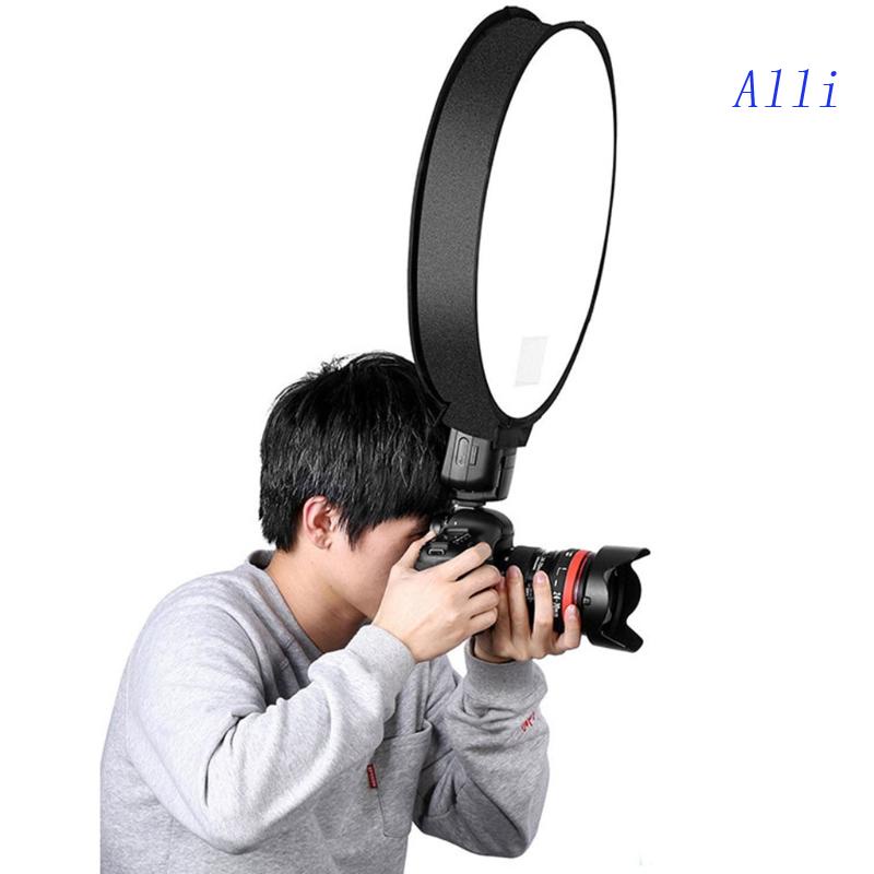 Hộp Tản Sáng Hình Tròn Mini 30cm / 40cm Mềm Mại Thông Dụng Cho Đèn Flash DSLR
