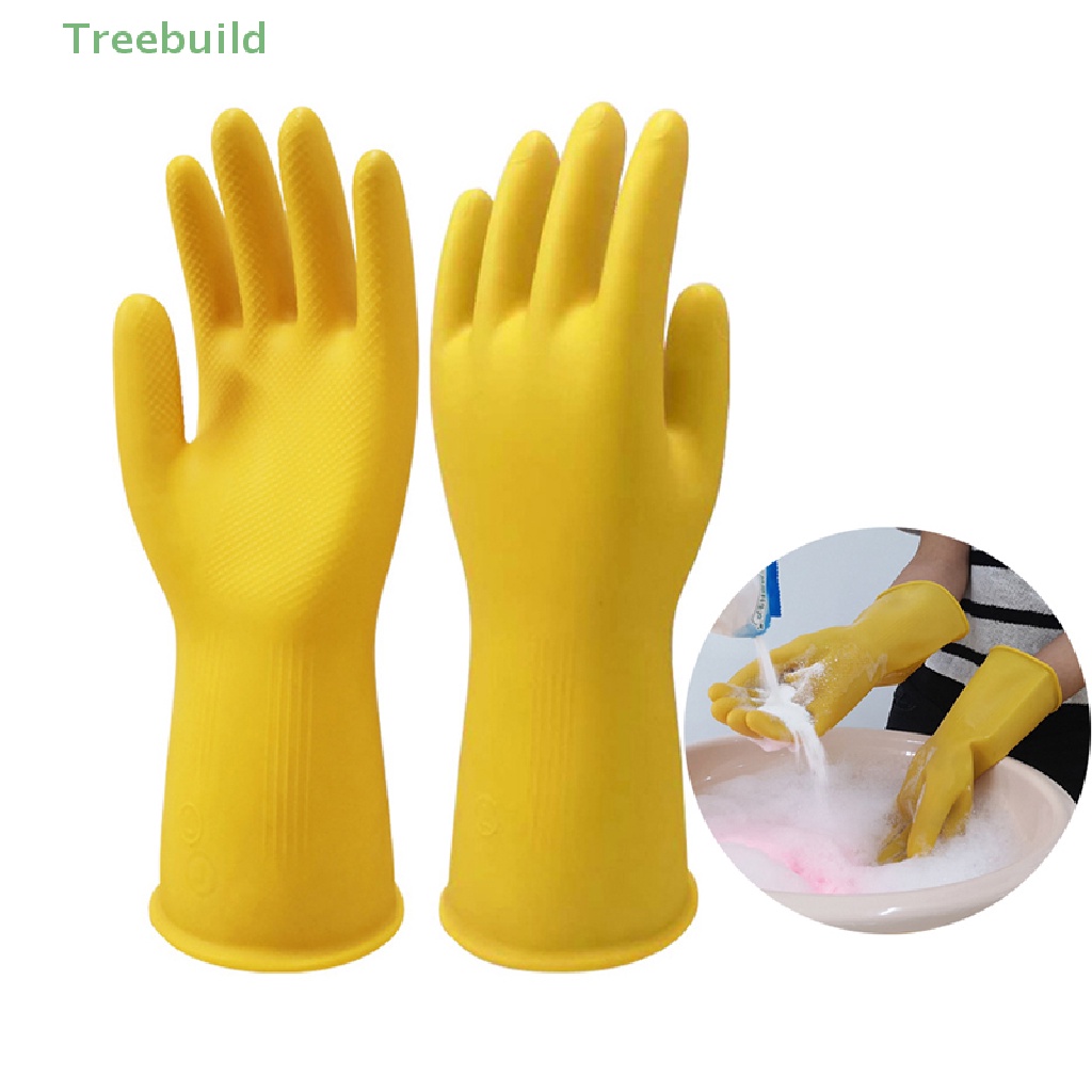[Mr. Mr. Mr. Mr. Găng Tay Cao Su Latex Gân Dày Chống Mài Mòn Rửa Chén